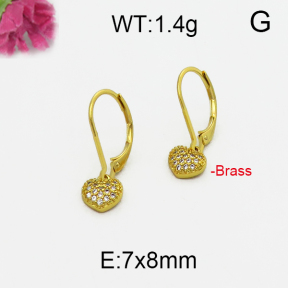Fashion Brass Earrings  F5E400120vbpb-J125