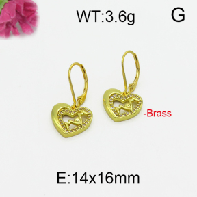 Fashion Brass Earrings  F5E400128vbpb-J125