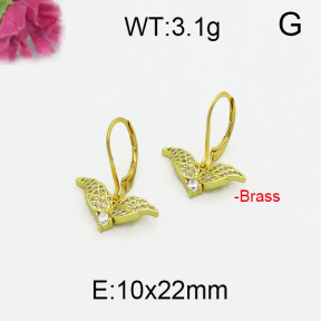 Fashion Brass Earrings  F5E400129bhia-J125