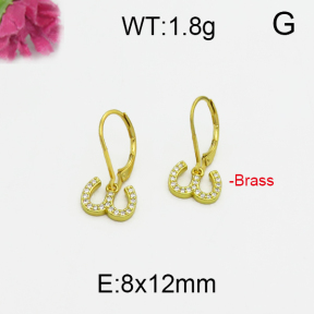 Fashion Brass Earrings  F5E400133bbov-J125
