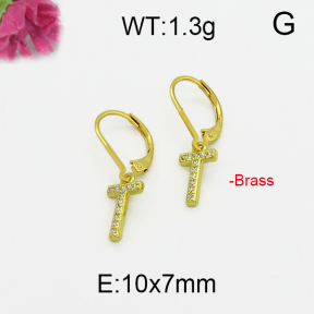 Fashion Brass Earrings  F5E400134bbov-J125