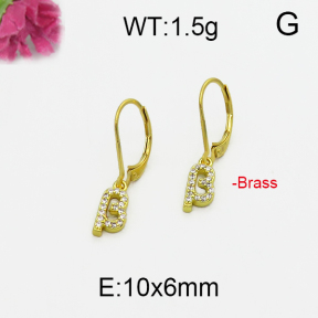 Fashion Brass Earrings  F5E400136bbov-J125