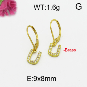 Fashion Brass Earrings  F5E400138bbov-J125