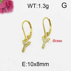 Fashion Brass Earrings  F5E400139bbov-J125