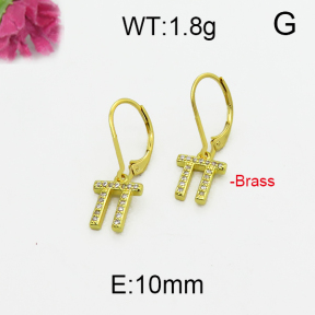 Fashion Brass Earrings  F5E400140bbov-J125