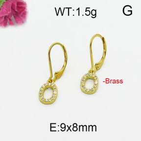 Fashion Brass Earrings  F5E400141bbov-J125