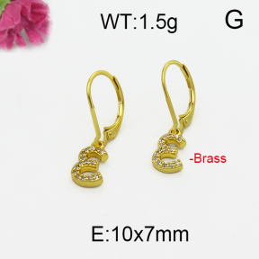 Fashion Brass Earrings  F5E400144bbov-J125