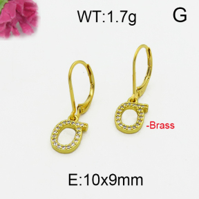Fashion Brass Earrings  F5E400148bbov-J125