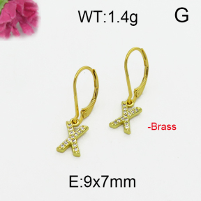 Fashion Brass Earrings  F5E400149bbov-J125