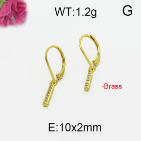 Fashion Brass Earrings  F5E400150bbov-J125