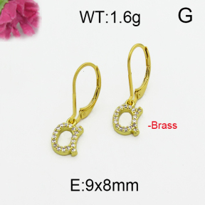 Fashion Brass Earrings  F5E400151bbov-J125