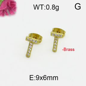 Fashion Brass Earrings  F5E400153bbov-J125
