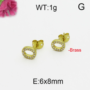 Fashion Brass Earrings  F5E400155bbov-J125