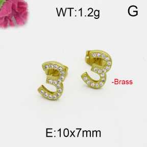 Fashion Brass Earrings  F5E400156bbov-J125