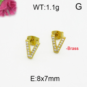 Fashion Brass Earrings  F5E400158bbov-J125