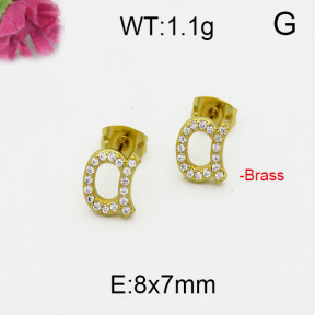 Fashion Brass Earrings  F5E400159bbov-J125