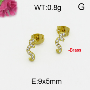 Fashion Brass Earrings  F5E400160bbov-J125