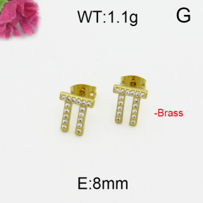 Fashion Brass Earrings  F5E400161bbov-J125