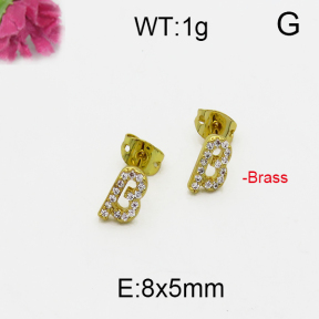 Fashion Brass Earrings  F5E400162bbov-J125