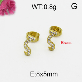 Fashion Brass Earrings  F5E400164bbov-J125