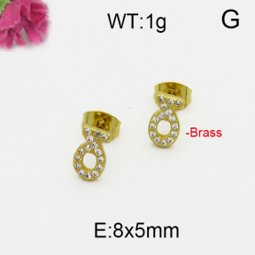 Fashion Brass Earrings  F5E400165bbov-J125