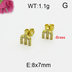 Fashion Brass Earrings  F5E400166bbov-J125