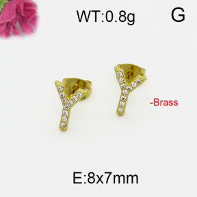Fashion Brass Earrings  F5E400168bbov-J125