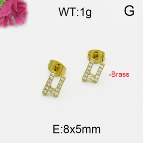 Fashion Brass Earrings  F5E400170bbov-J125