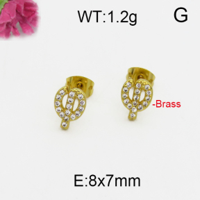Fashion Brass Earrings  F5E400171bbov-J125