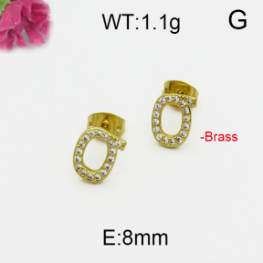 Fashion Brass Earrings  F5E400172bbov-J125