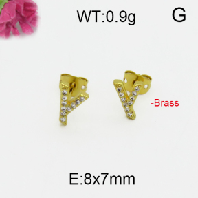 Fashion Brass Earrings  F5E400173bbov-J125