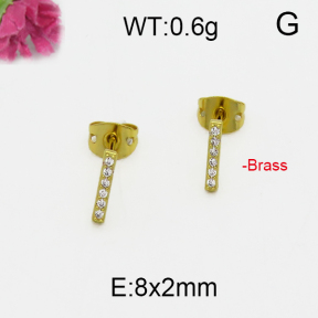 Fashion Brass Earrings  F5E400175bbov-J125
