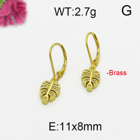 Fashion Brass Earrings  F5E400176bhva-J125