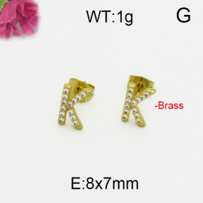 Fashion Brass Earrings  F5E400177bbov-J125