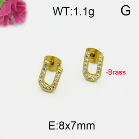 Fashion Brass Earrings  F5E400178bbov-J125