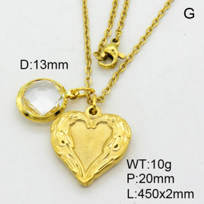 SS Necklace  3N4002032bbml-355