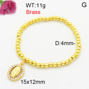 Fashion Brass Bracelet  F3B404638vbmb-L024