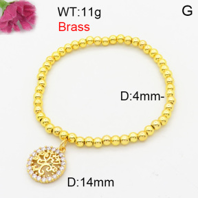 Fashion Brass Bracelet  F3B404639vbmb-L024