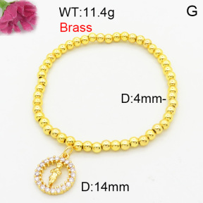 Fashion Brass Bracelet  F3B404640vbmb-L024