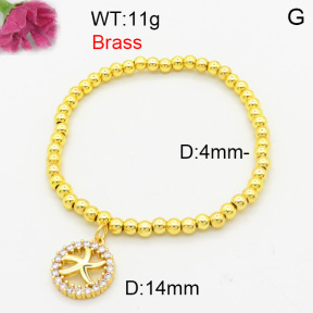 Fashion Brass Bracelet  F3B404641vbmb-L024