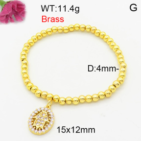 Fashion Brass Bracelet  F3B404642vbmb-L024
