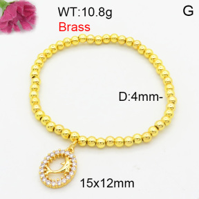 Fashion Brass Bracelet  F3B404643vbmb-L024