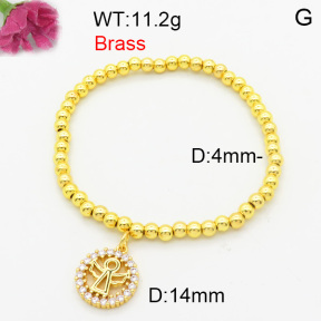 Fashion Brass Bracelet  F3B404645vbmb-L024