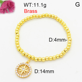 Fashion Brass Bracelet  F3B404647vbmb-L024