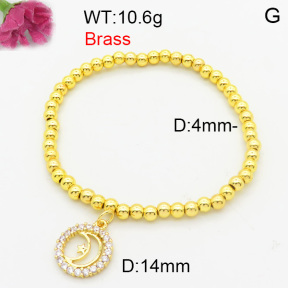 Fashion Brass Bracelet  F3B404648vbmb-L024