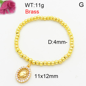 Fashion Brass Bracelet  F3B404649vbmb-L024