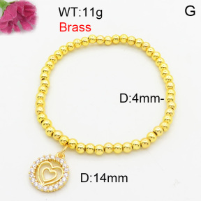 Fashion Brass Bracelet  F3B404650vbmb-L024