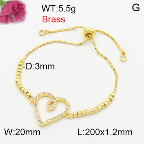 Fashion Brass Bracelet  F3B404653bbml-L024