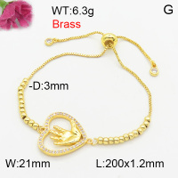Fashion Brass Bracelet  F3B404655bbml-L024