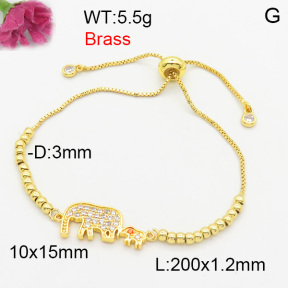 Fashion Brass Bracelet  F3B404656bbml-L024